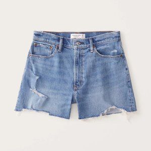 Abercrombie Curve Love High Rise 4 Inch Mom Shorts